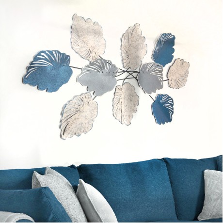 Casado Megapap metal wall art in blue - silver color 117x57cm.