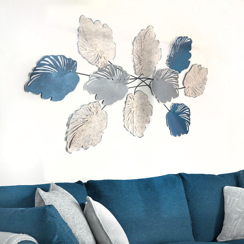 Casado Megapap metal wall art in blue - silver color 117x57cm.