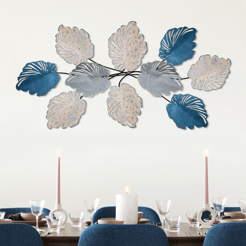 Casado Megapap metal wall art in blue - silver color 117x57cm.