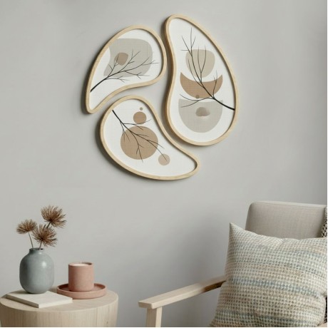 Filo Megapap Wall decoration set of 5 pieces wooden - Mdf natural color