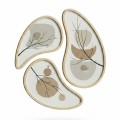 Filo Megapap Wall decoration set of 5 pieces wooden - Mdf natural color
