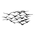 Herd of Birds Megapap metal art in black color 120x55cm.
