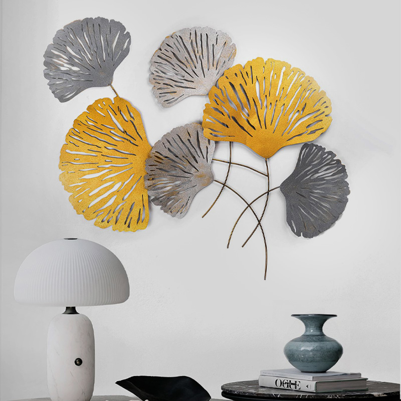 Metal Flower Megapap metal wall art in bronze - silver color 75x100cm.