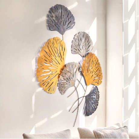 Metal Flower Megapap metal wall art in bronze - silver color 75x100cm.