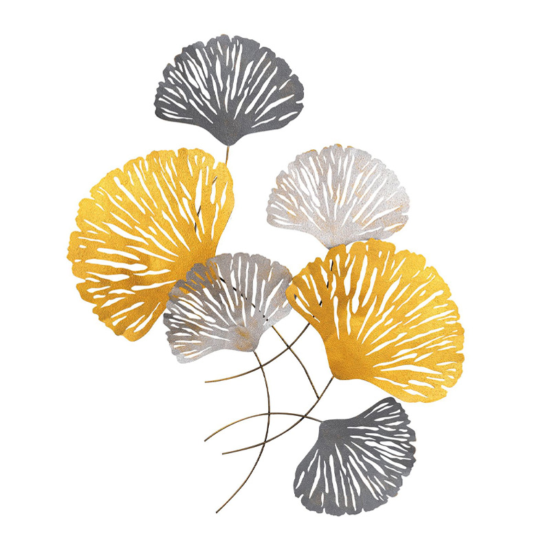 Metal Flower Megapap metal wall art in bronze - silver color 75x100cm.
