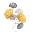 Metal Flower Megapap metal wall art in bronze - silver color 75x100cm.