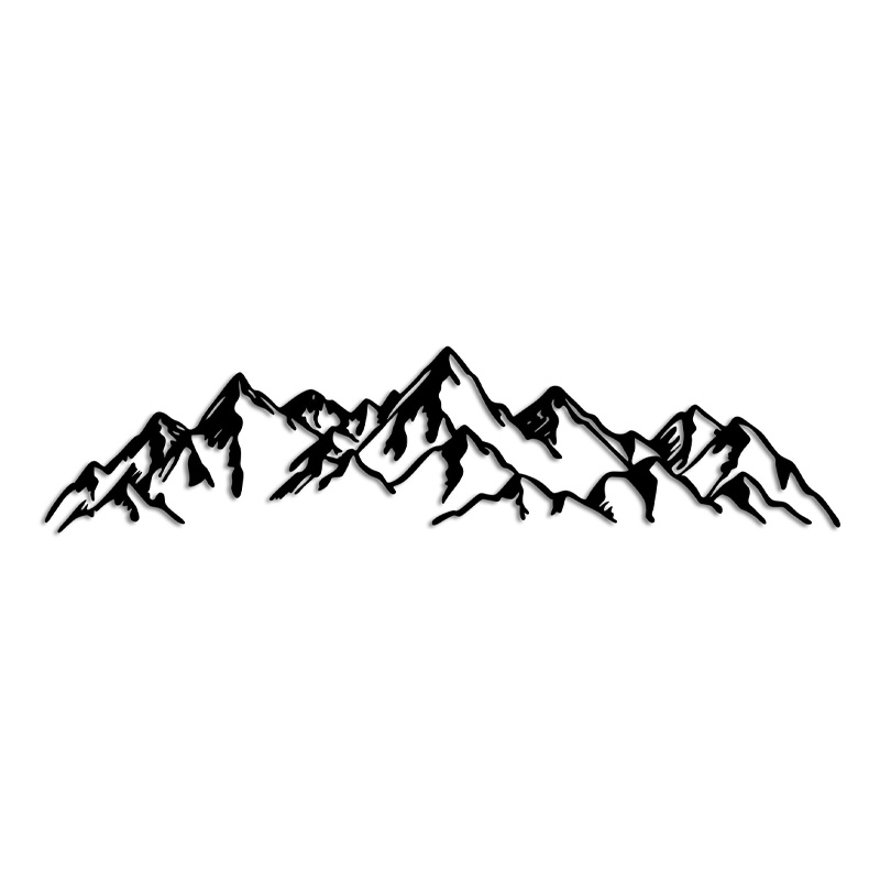 Mountain Megapap metal wall art in black color 47x40cm.