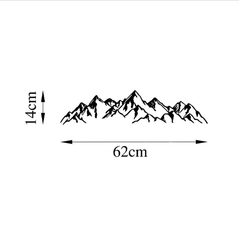 Mountain Megapap metal wall art in black color 47x40cm.