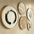Nima Megapap Wall decoration set of 5 pieces wooden - Mdf natural color