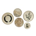 Nima Megapap Wall decoration set of 5 pieces wooden - Mdf natural color