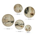 Nima Megapap Wall decoration set of 5 pieces wooden - Mdf natural color