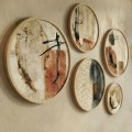Nima Megapap Wall decoration set of 5 pieces wooden - Mdf natural color