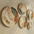 Nima Megapap Wall decoration set of 5 pieces wooden - Mdf natural color