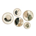 Nima Megapap Wall decoration set of 5 pieces wooden - Mdf natural color