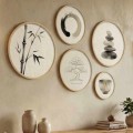 Nima Megapap Wall decoration set of 5 pieces wooden - Mdf natural color
