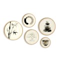 Nima Megapap Wall decoration set of 5 pieces wooden - Mdf natural color