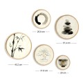 Nima Megapap Wall decoration set of 5 pieces wooden - Mdf natural color