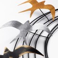 Spiral Flock Megapap metal wall art in black - bronze - silver color 87x5x87cm.
