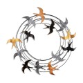 Spiral Flock Megapap metal wall art in black - bronze - silver color 87x5x87cm.