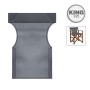 Professional perforated PVC Textile for chair Queen Megapap black color
