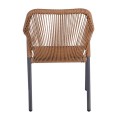 DINA Armchair Alu Anthracite/Rope Wicker Natural