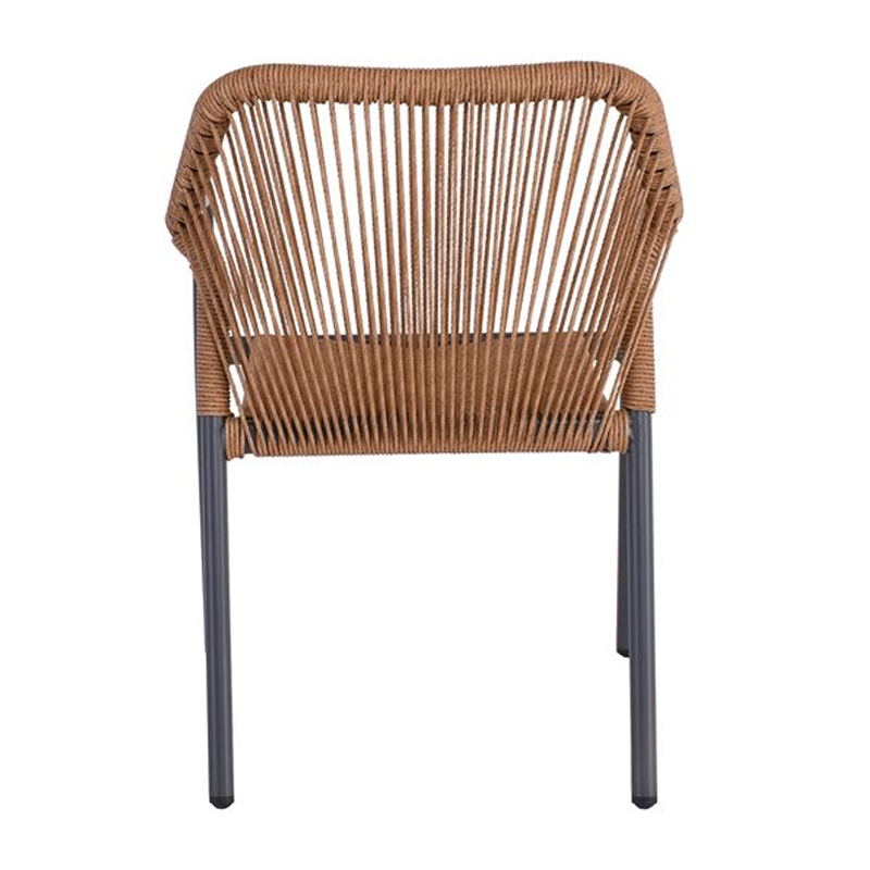 DINA Armchair Alu Anthracite/Rope Wicker Natural