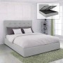 DOLCE Gas Lift Bed (for Mattress 160x200cm) Grey Fabric