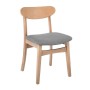 DOM Chair Oak (Fabric Grey)