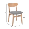 DOM Chair Oak (Fabric Grey)