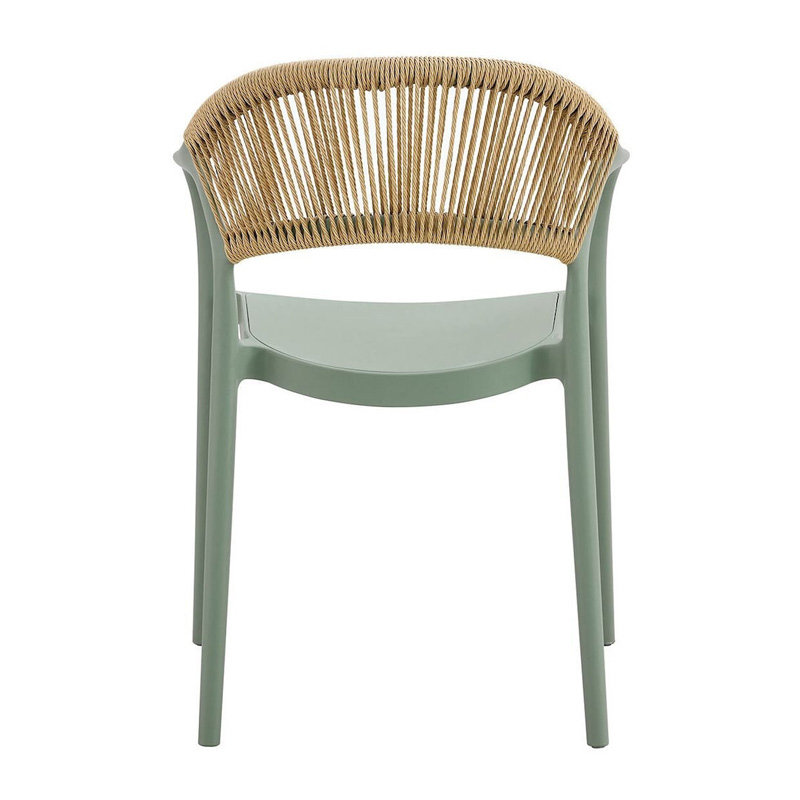 DONNA Armchair-Pro PP-UV Green/Rope Wicker Natural