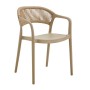 DONNA Armchair-Pro PP-UV Tortora/Rope Wicker Natural