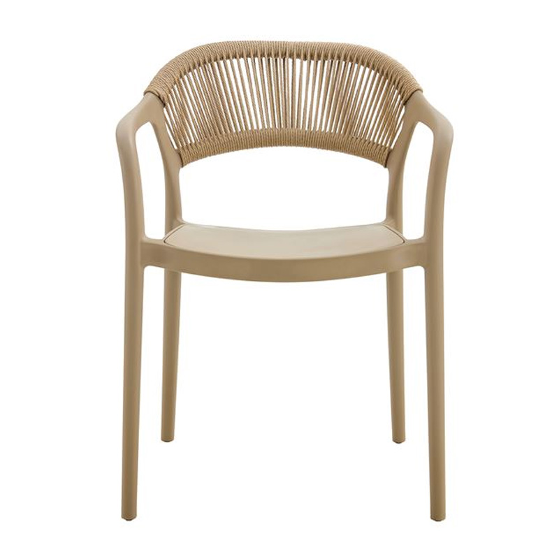 DONNA Armchair-Pro PP-UV Tortora/Rope Wicker Natural