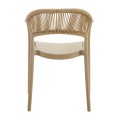 DONNA Armchair-Pro PP-UV Tortora/Rope Wicker Natural