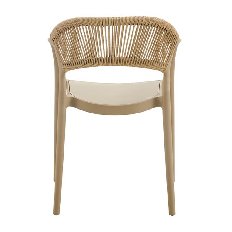 DONNA Armchair-Pro PP-UV Tortora/Rope Wicker Natural