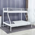 DOUBLE Deck Bed (140x190+90x190)cm Metal White