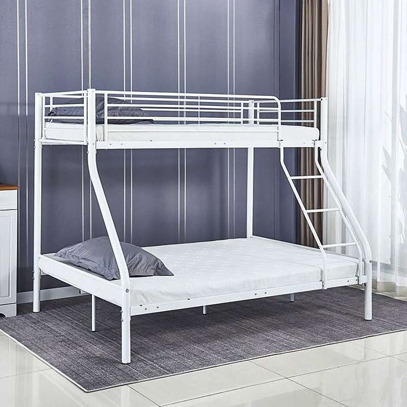 DOUBLE Deck Bed (140x190+90x190)cm Metal White