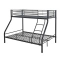 DOUBLE Deck Bed (140x190+90x190)cm Metal Black