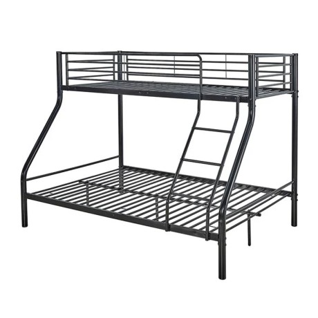DOUBLE Deck Bed (140x190+90x190)cm Metal Black