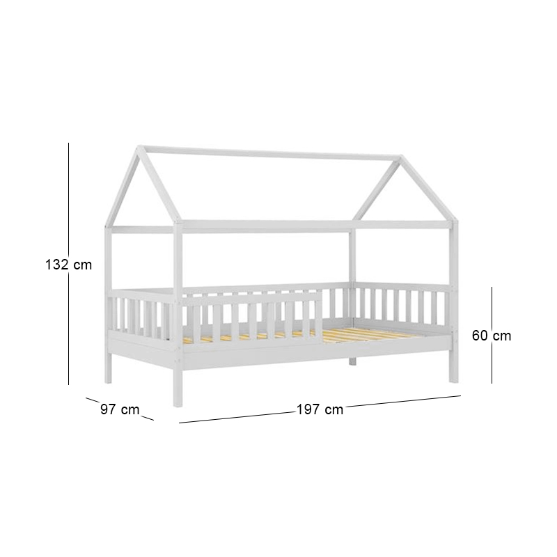 DREAM Montessori Kid Bed White (for Mattress 90x190cm)