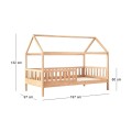 DREAM Montessori Kid Bed Natural (for Mattress 90x190cm)