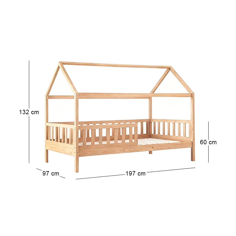 DREAM Montessori Kid Bed Natural (for Mattress 90x190cm)