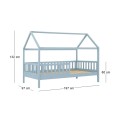 DREAM Montessori Kid Bed Light Blue (for Mattress 90x190cm)