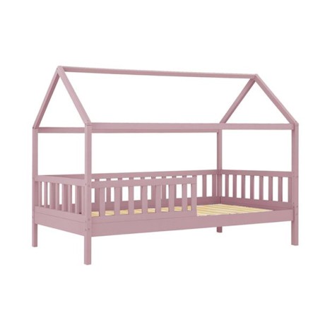 Κρεβάτι παιδικό Dream Montessori ξύλο πεύκου χρώμα ροζ 90x190εκ.