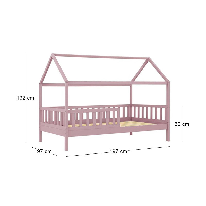 DREAM Montessori Kid Bed Pink (for Mattress 90x190cm)