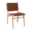 DUNE Chair Natural, Seat-Back Pu Brown Straps