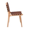 DUNE Chair Natural, Seat-Back Pu Brown Straps