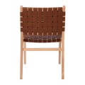 DUNE Chair Natural, Seat-Back Pu Brown Straps