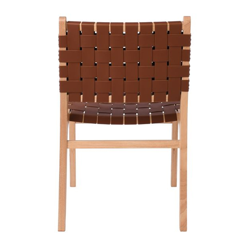 DUNE Chair Natural, Seat-Back Pu Brown Straps