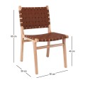 DUNE Chair Natural, Seat-Back Pu Brown Straps