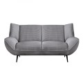 EMERALD 2-Seater Sofa Grey Corduroy Fabric